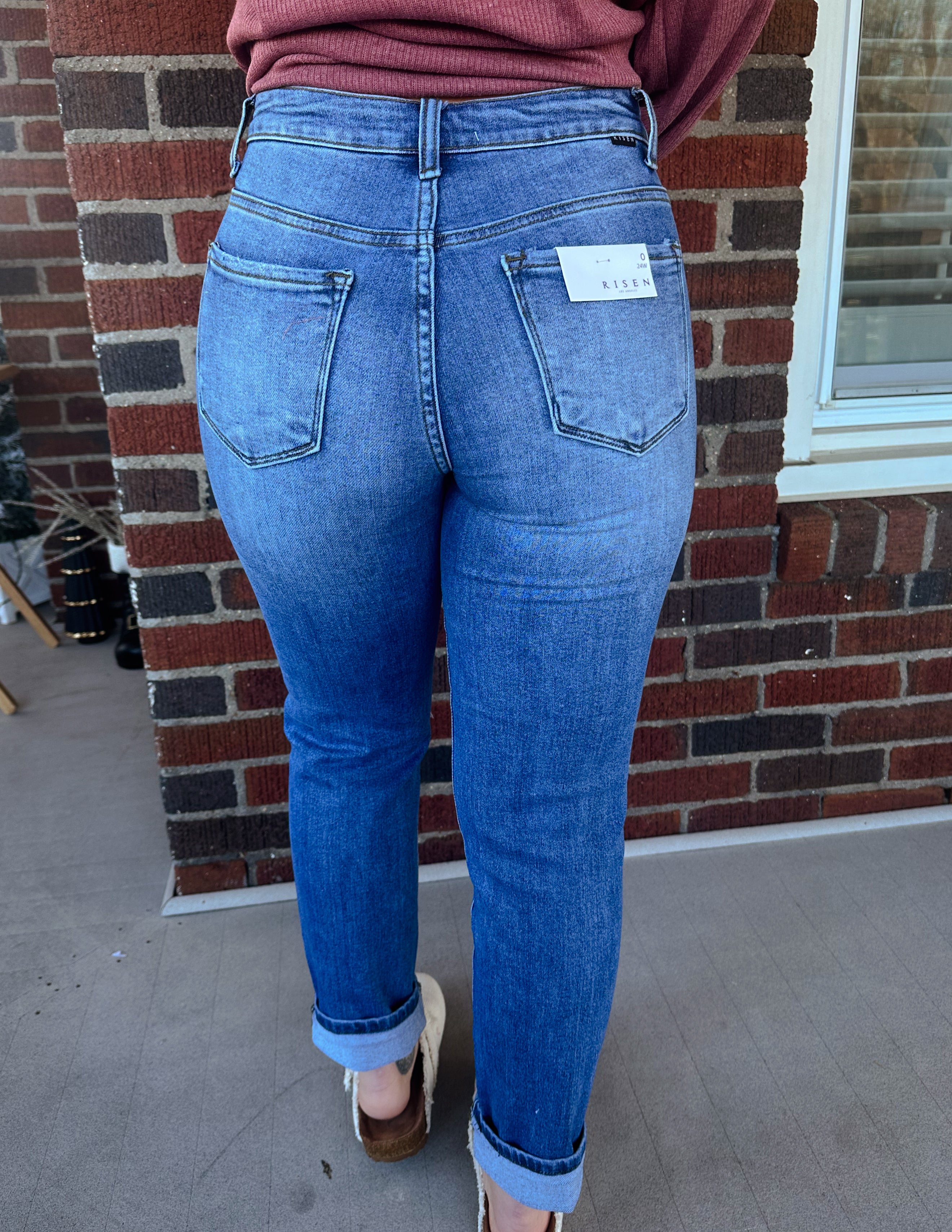 Thinkin bout me straight leg denim by Risen