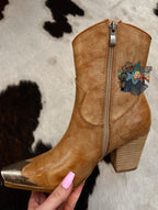 Sydney Silver toe booties