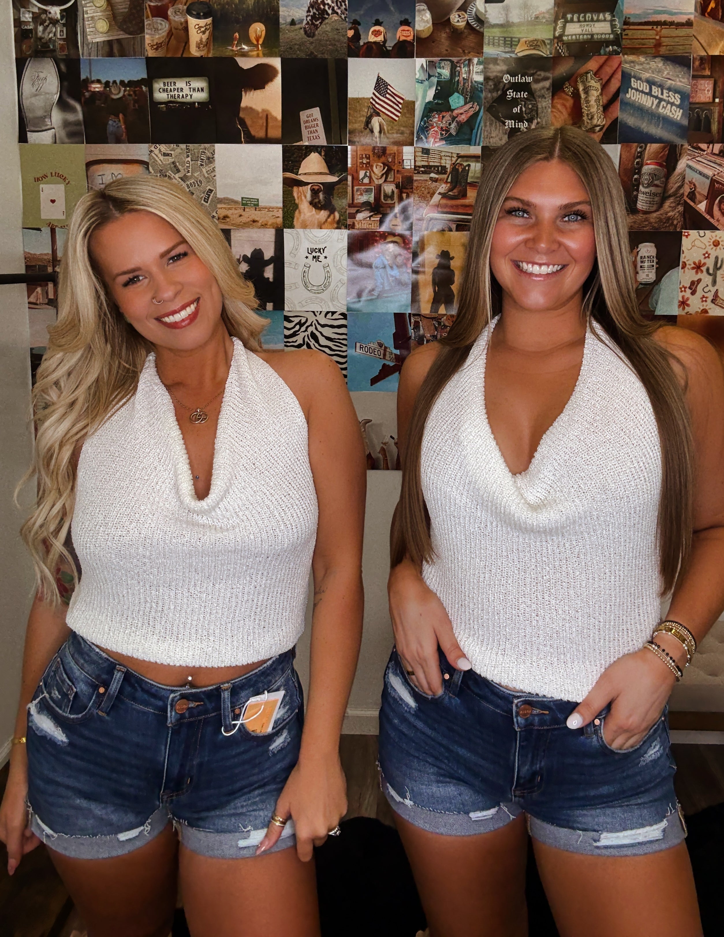 At The Beach Cowl Neck Tank