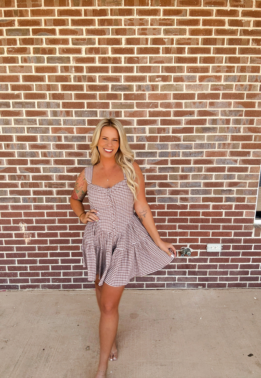 The Picnic Romper- Brown