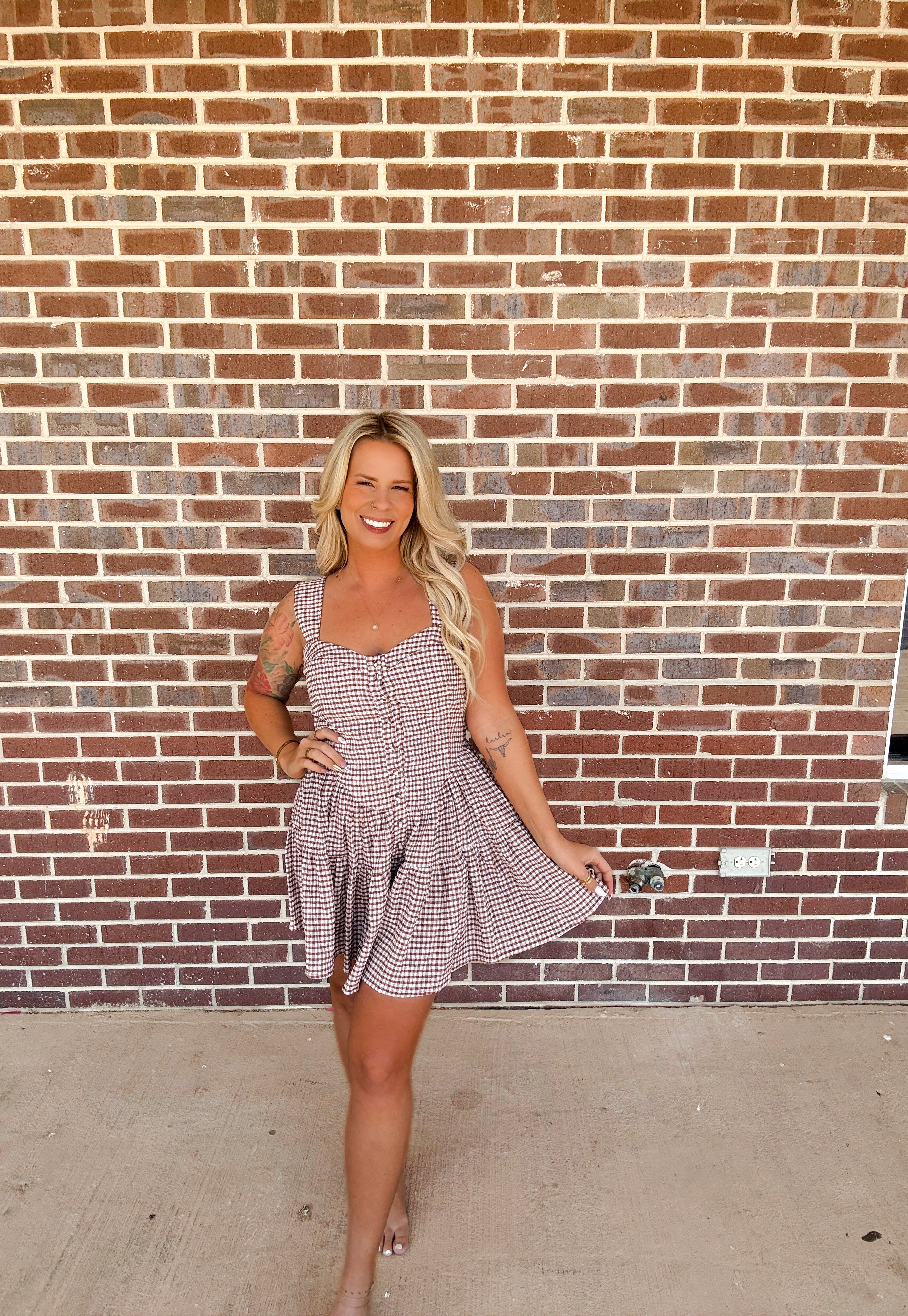The Picnic Romper- Brown