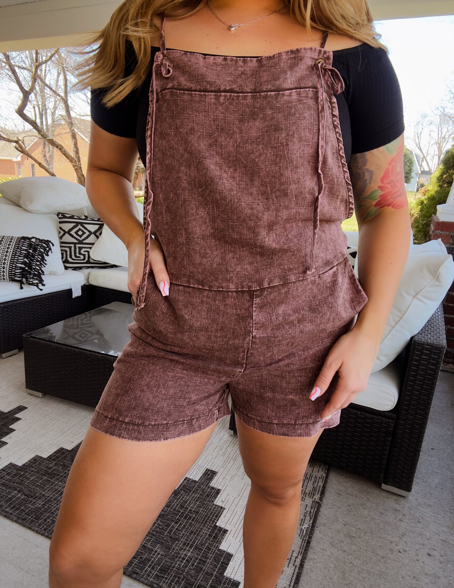 The Arizona romper- deep rust