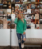 Oversized Girlie Pullover- Kelly Green