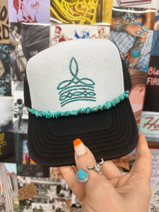 Boot stitch trucker hat