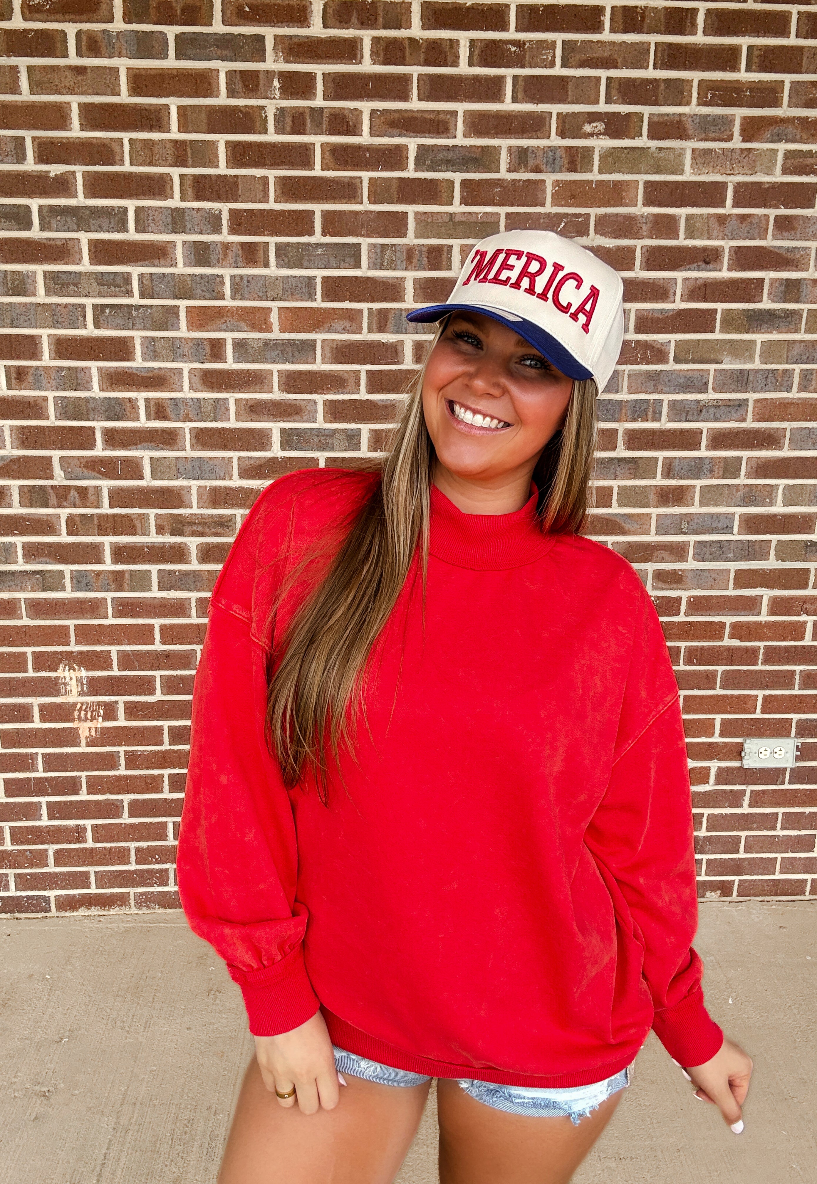 The Fancy Mockneck- Red