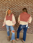 The Georgia Snap Color Block Pullover