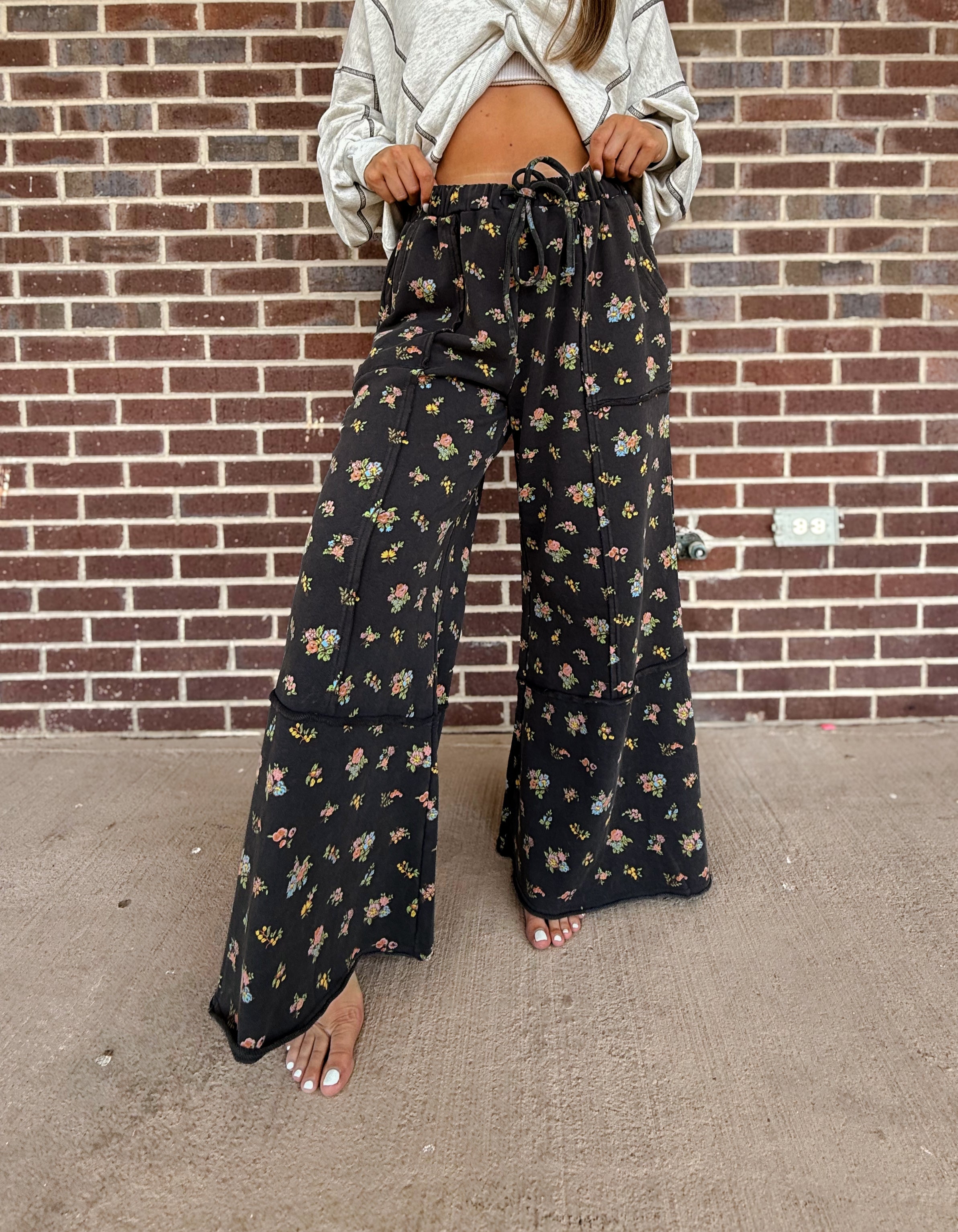 The Daisy Floral Wide Leg Pants