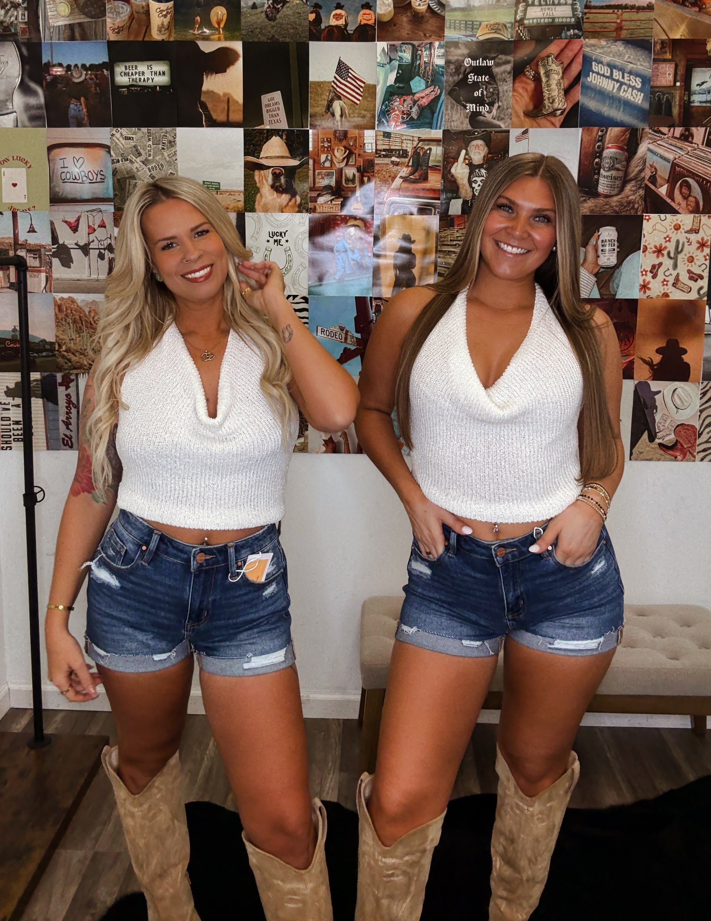 At The Beach Cowl Neck Tank