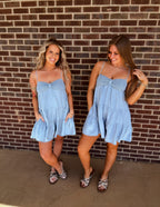 Shirley Romper Denim Dress