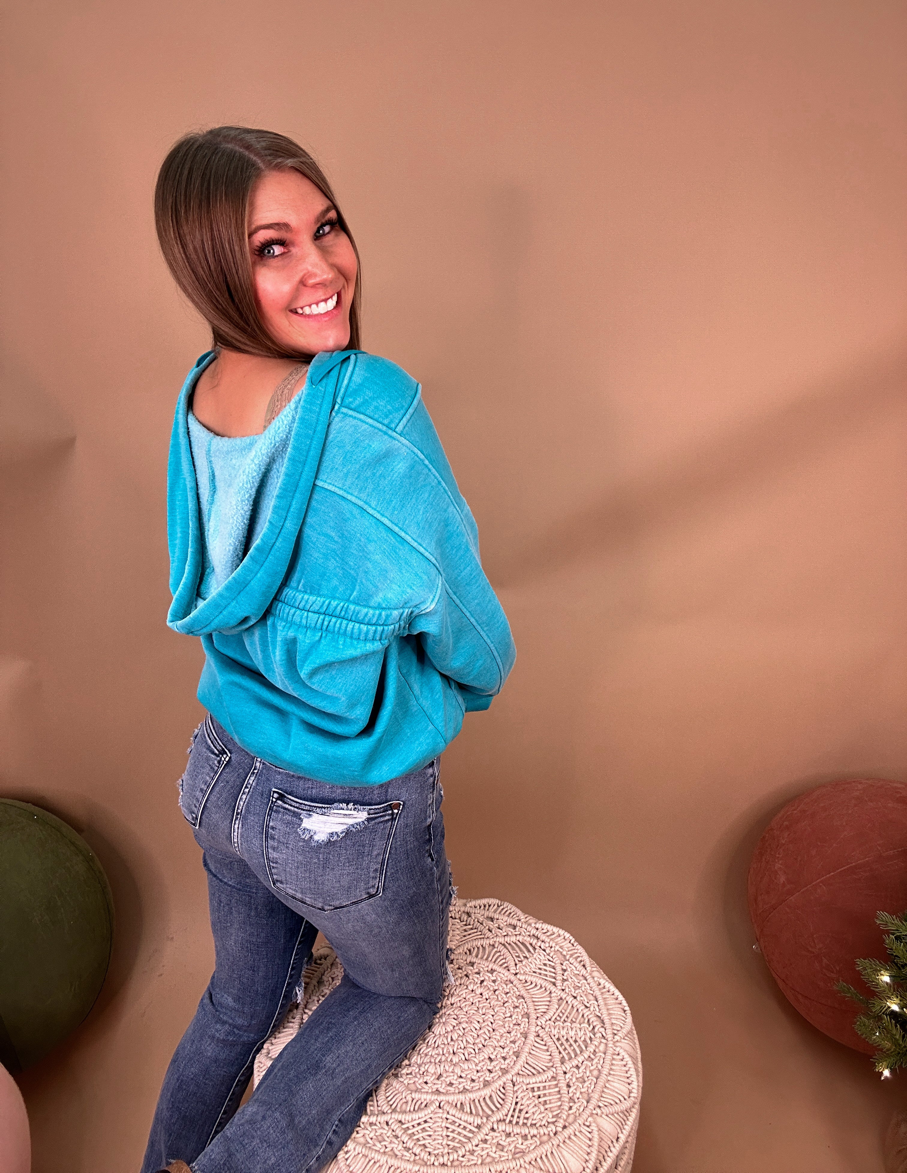 Bestie Girl Hoodie- Teal