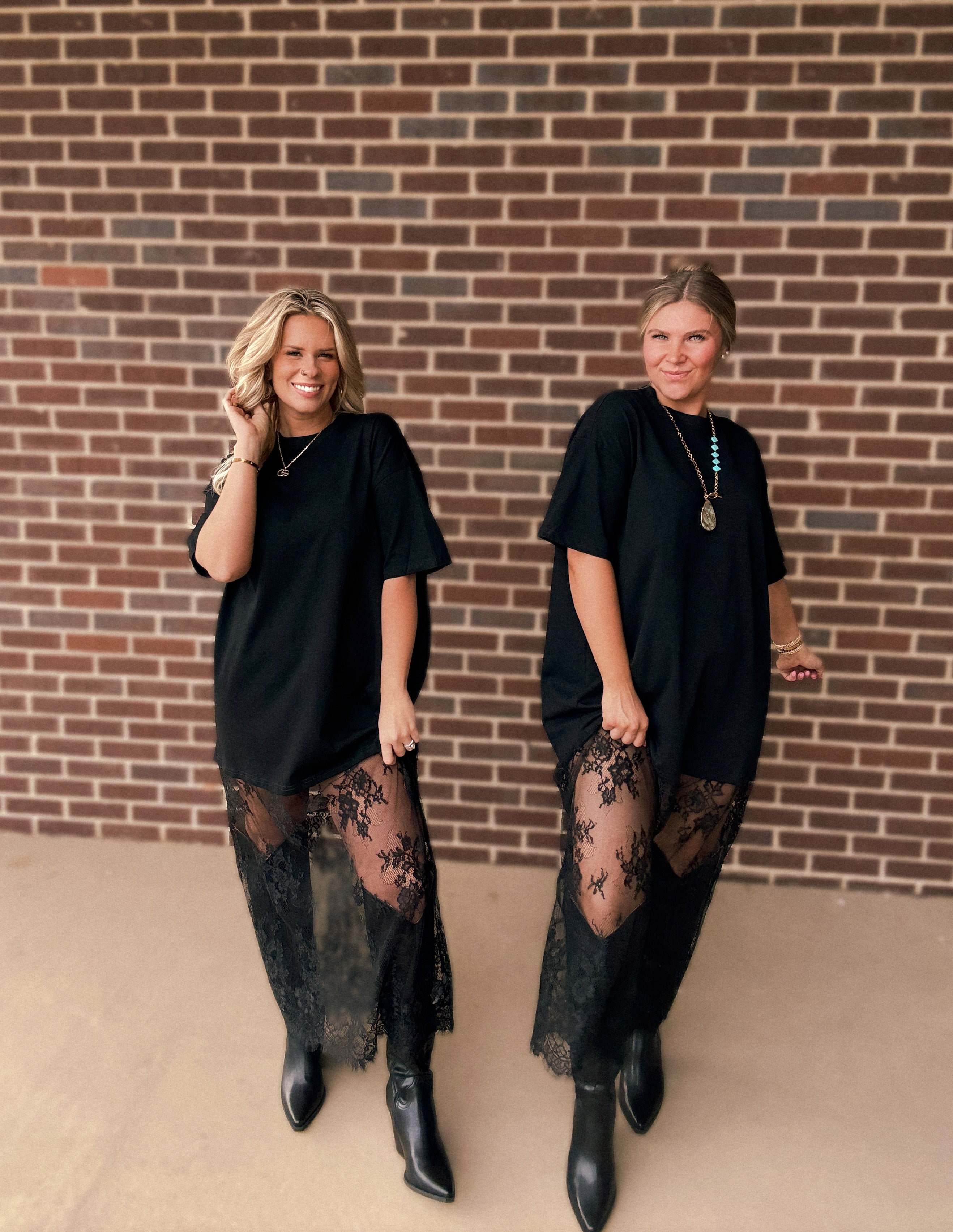 The Jade Lace Tee Shirt Dress