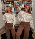 The Haney Spotted Off The Shoulder Top