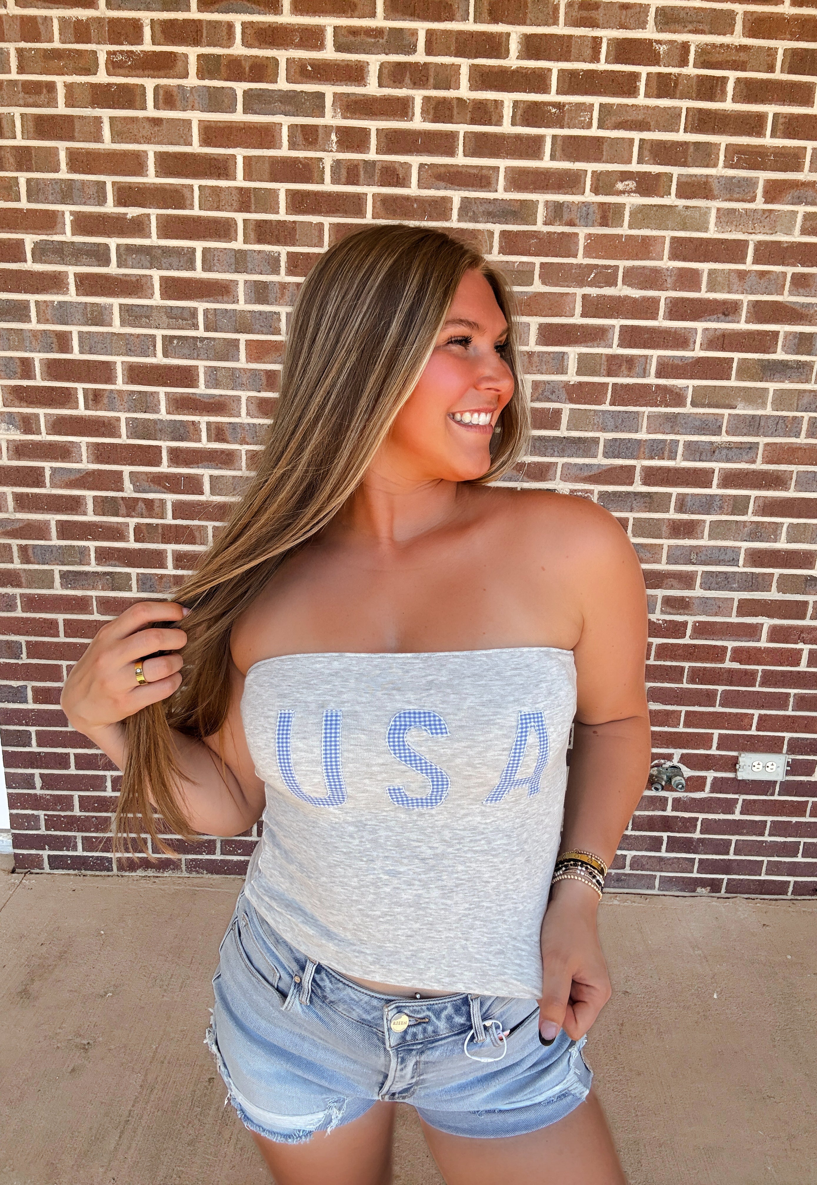 USA Patchwork Tube Top