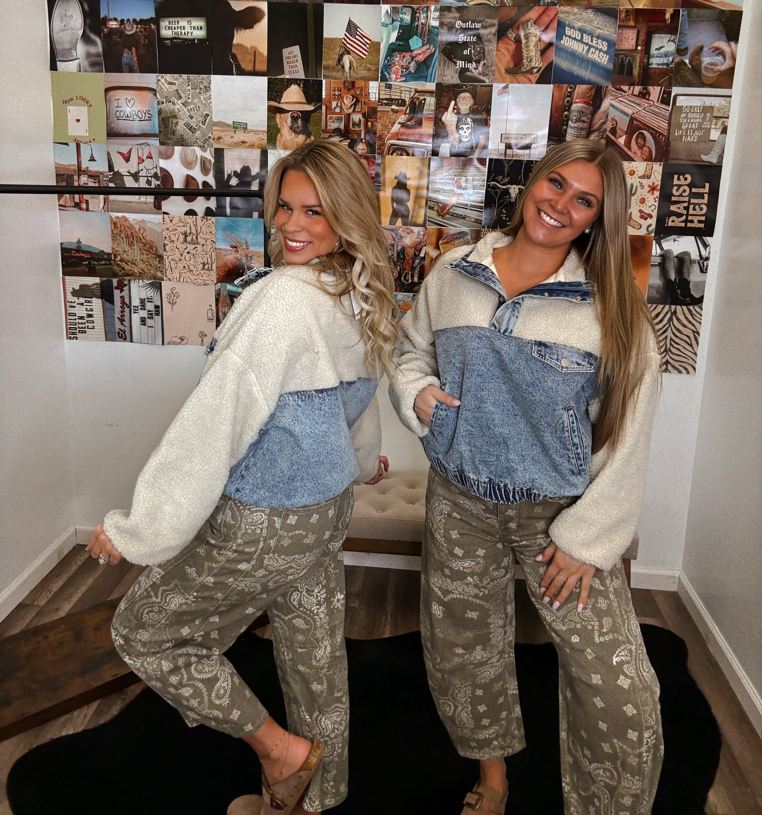 The Montana Denim Sherpa Pullover