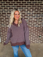 The Everly Sweater- Chocolate