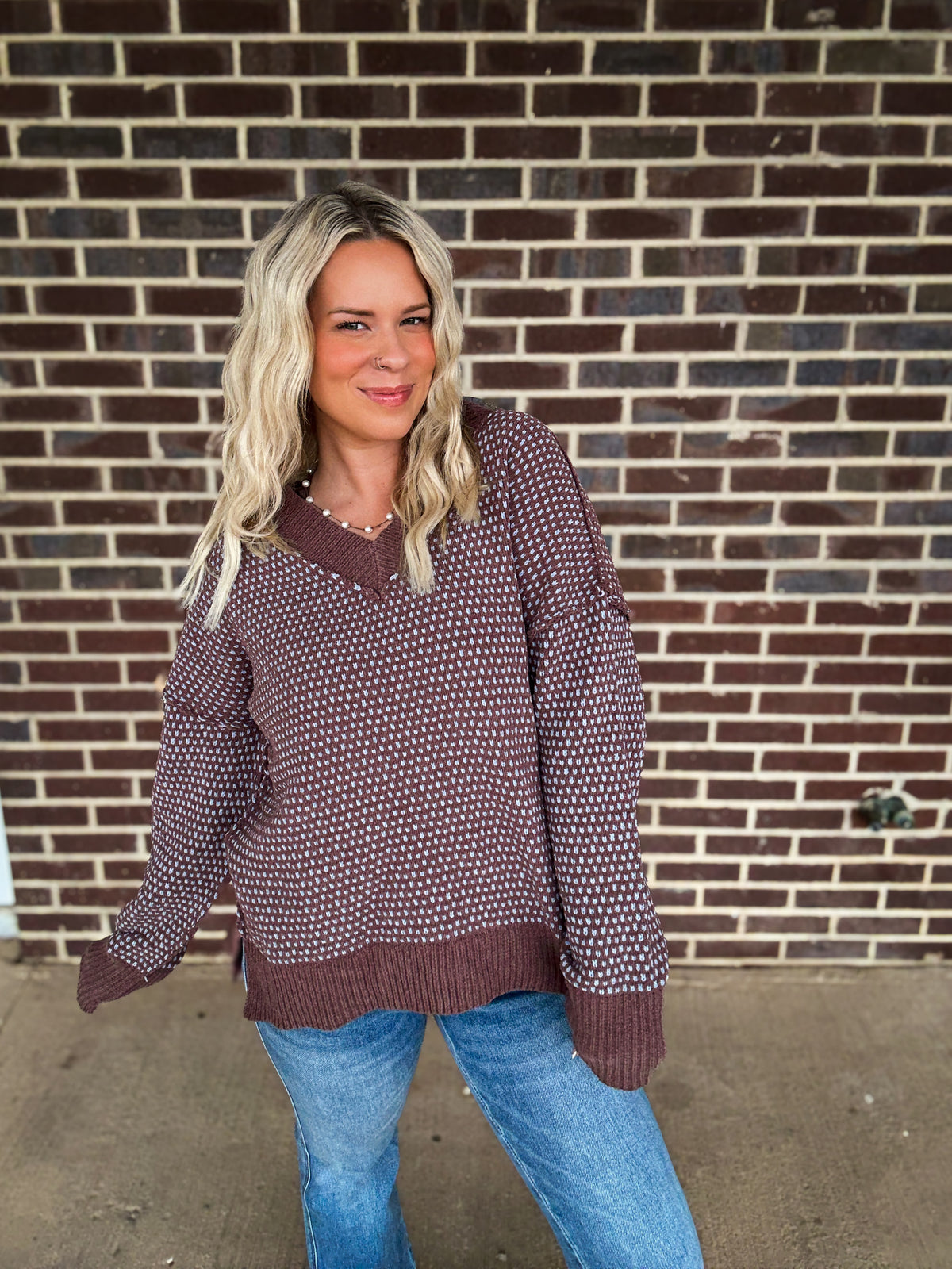 The Everly Sweater- Chocolate
