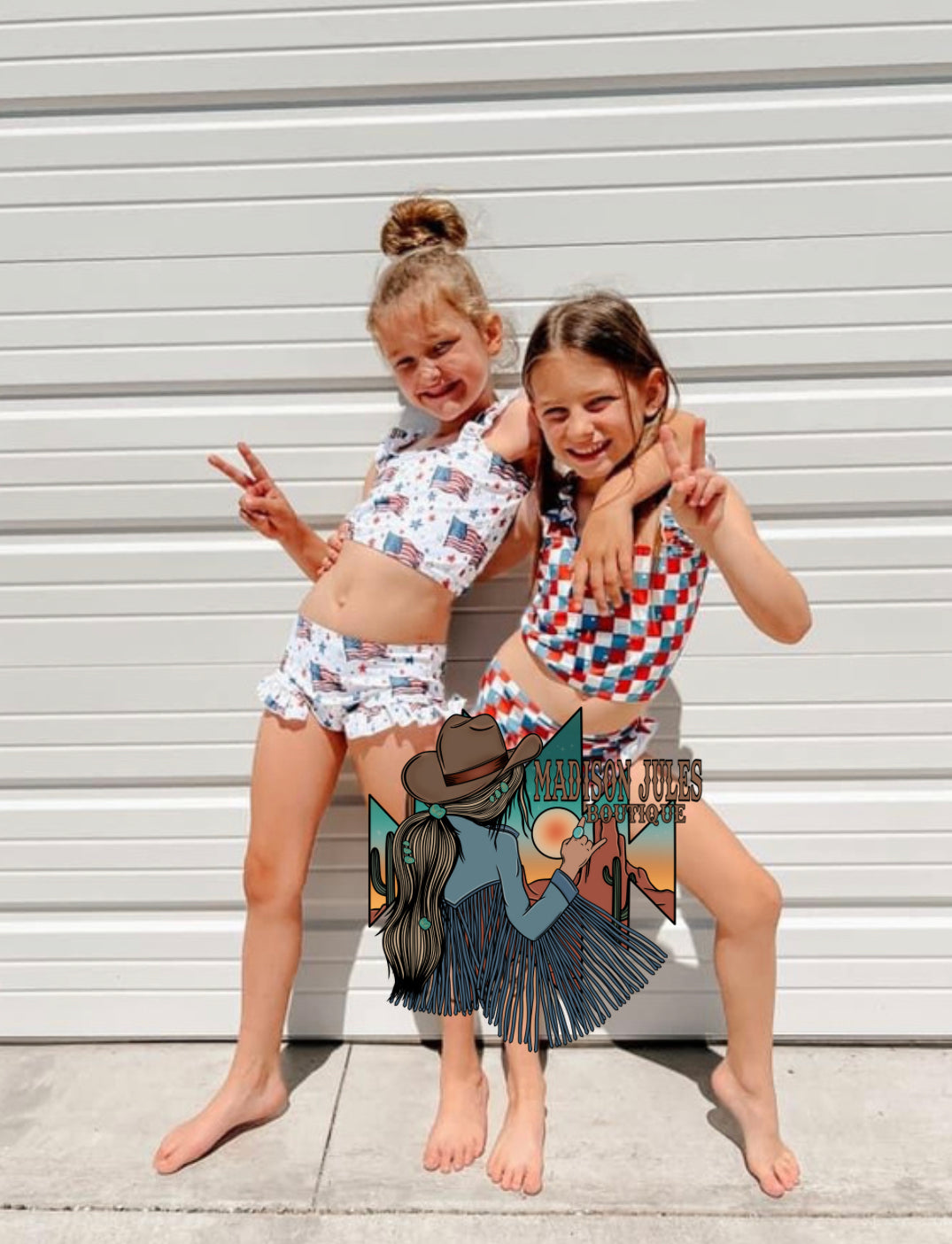 GIRLS 2 PIECE PATRIOTIC SWIM