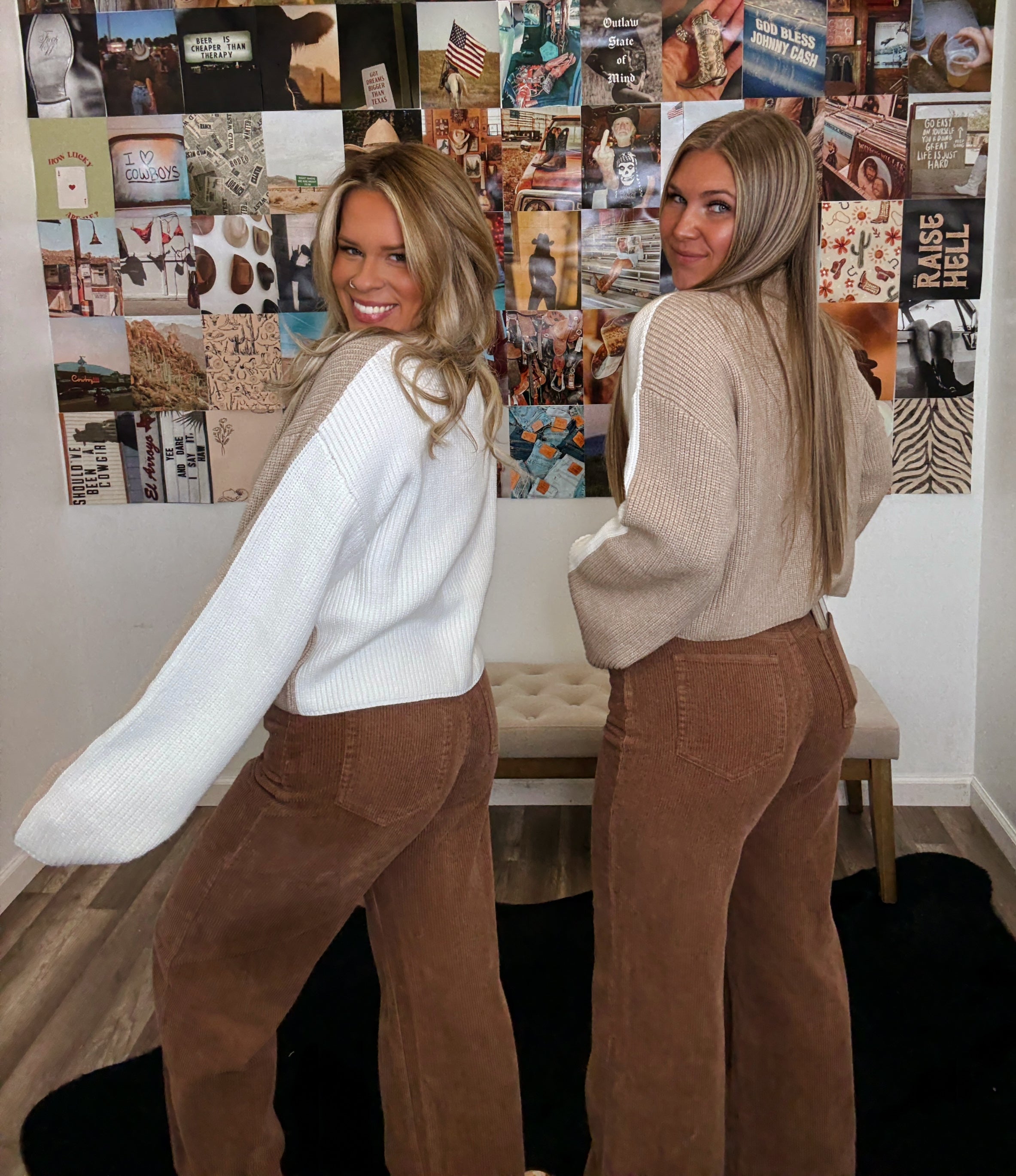 The Rainey Two Toned Sweater