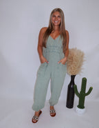 The Quinn Jumpsuit- Sage