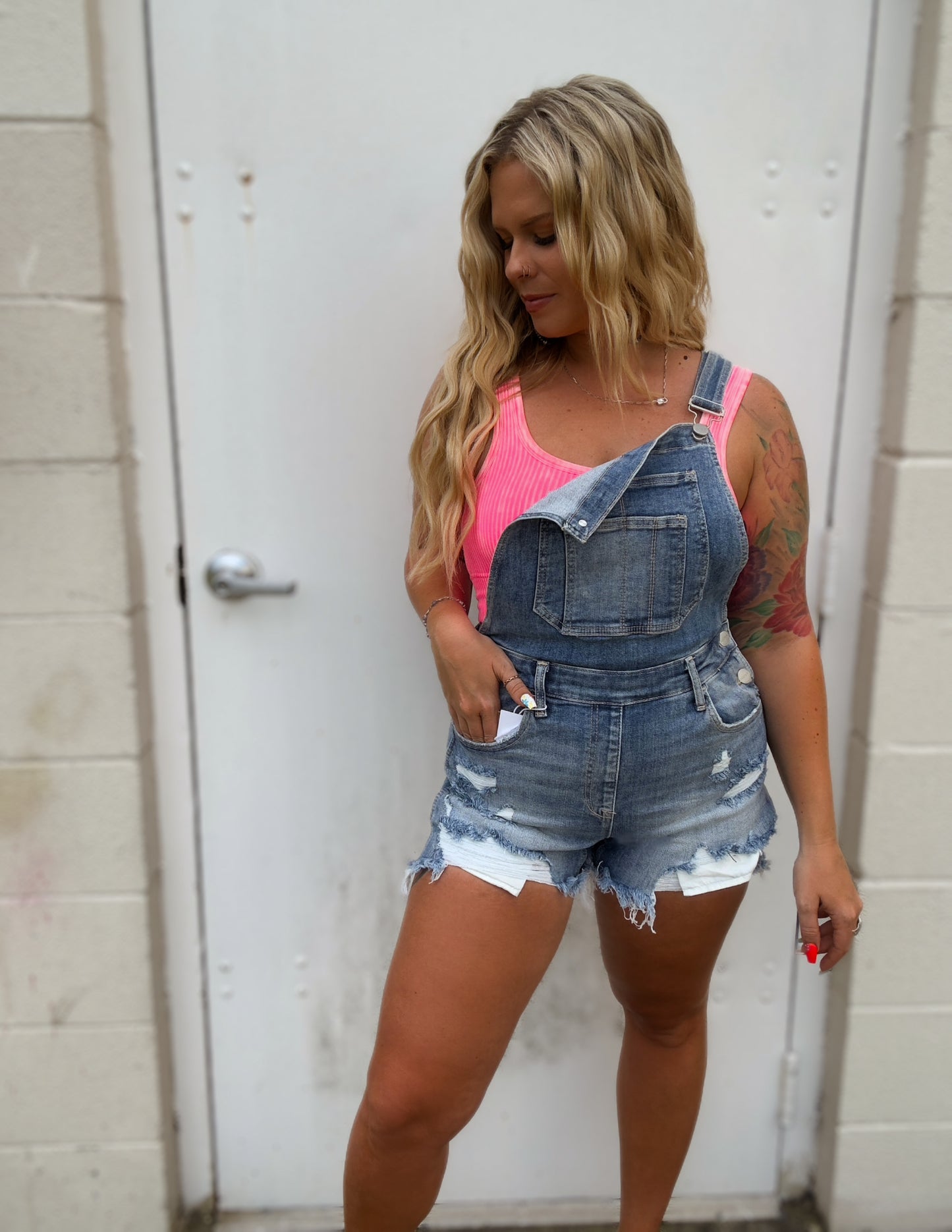 The Tatum overalls- medium wash