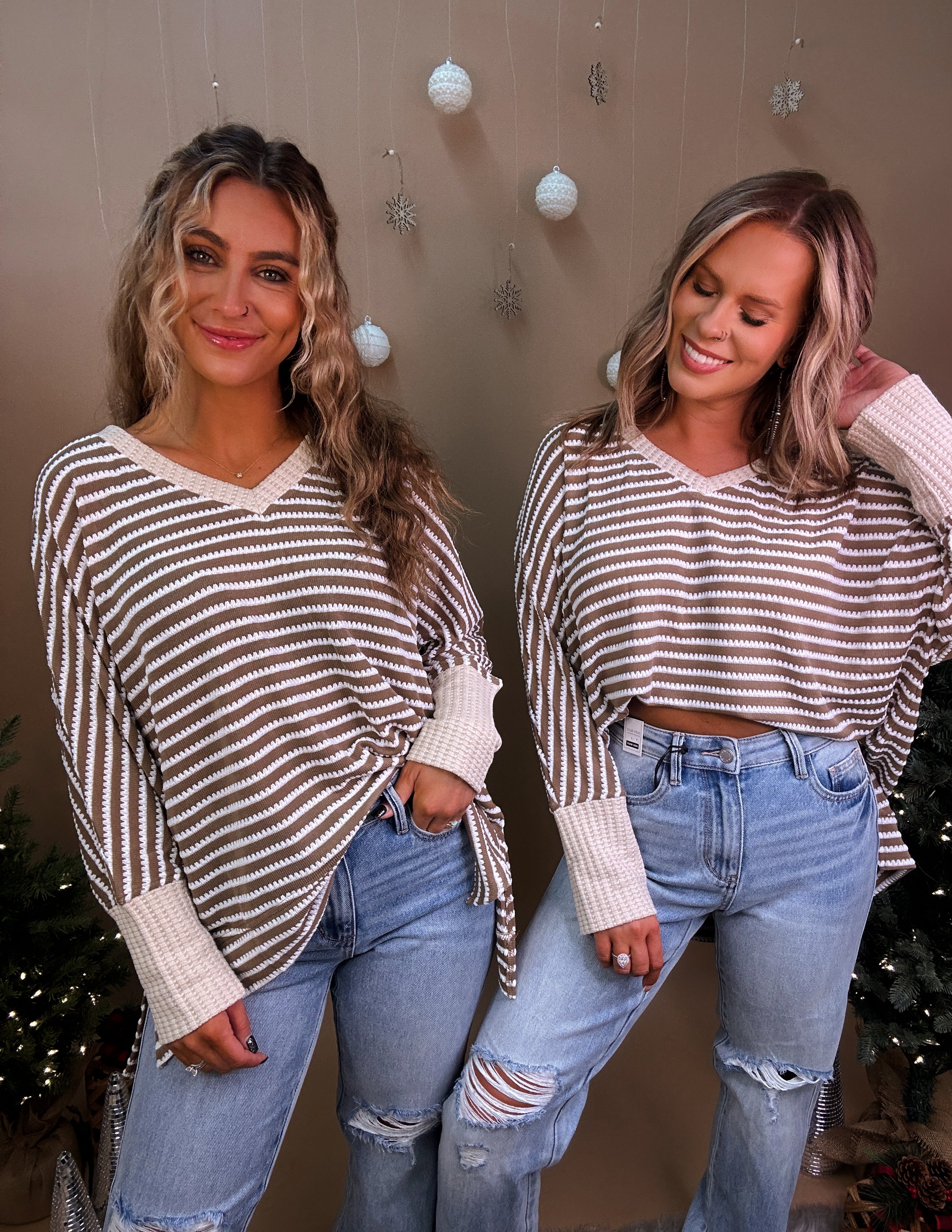 Hey Darlin Waffle knit top