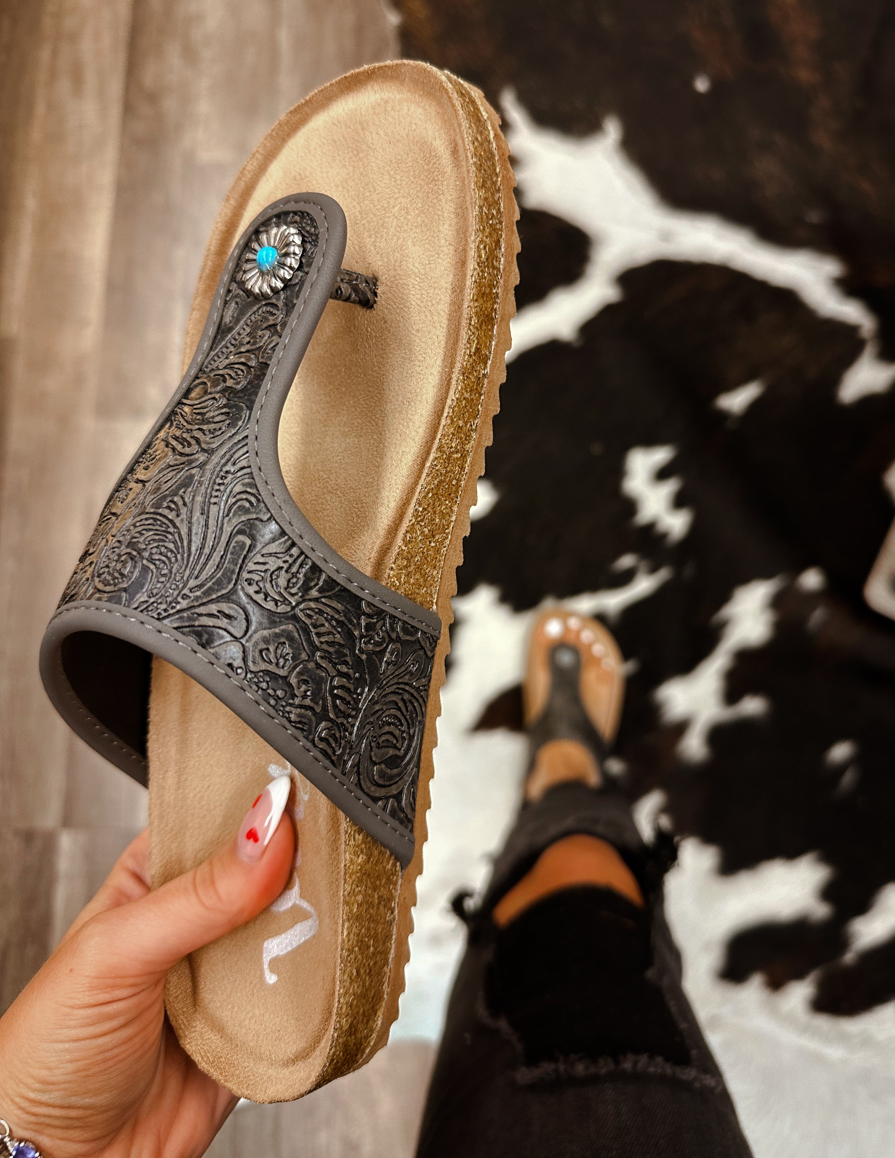 The Casanova Sandals- Grey