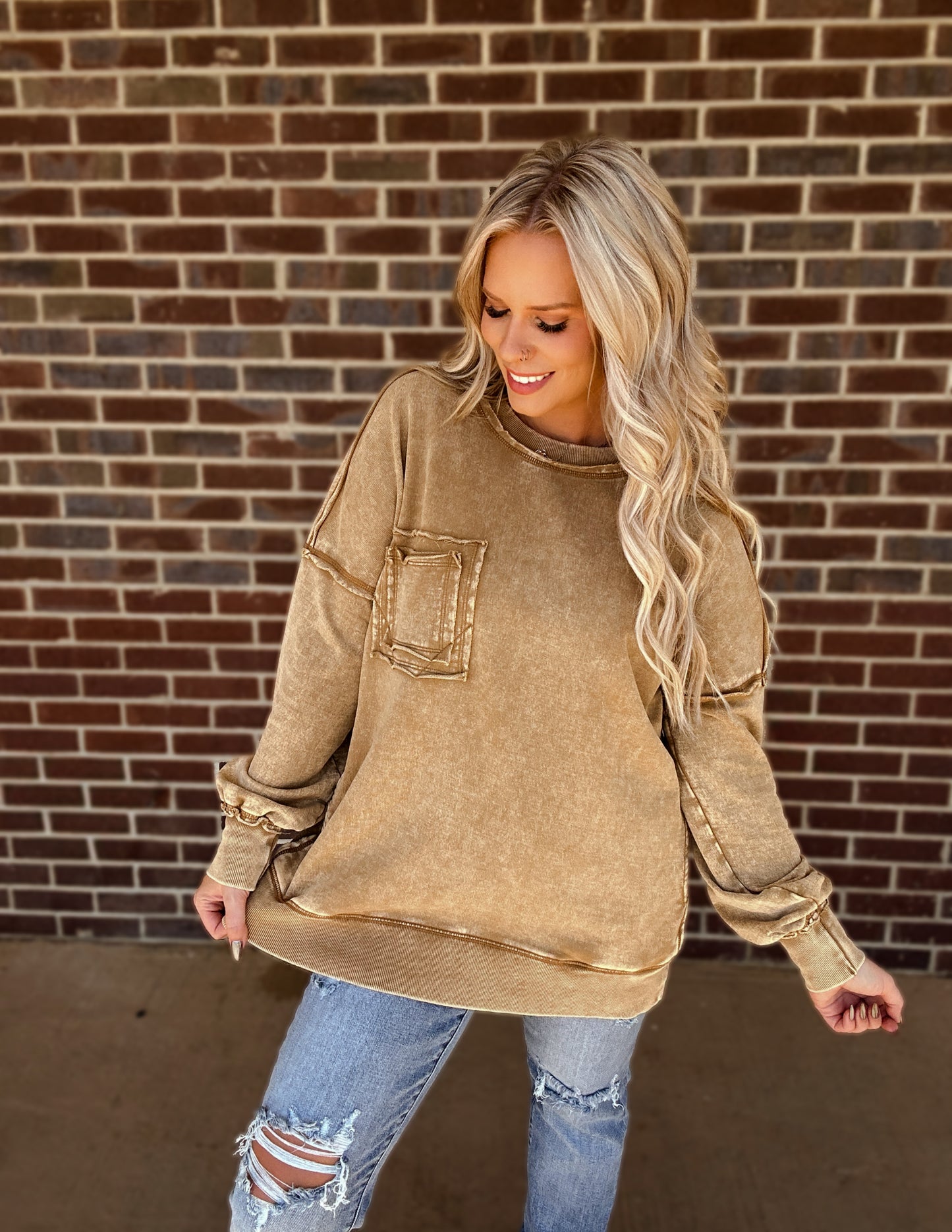 The Carolina oversized pullover- Camel