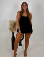 The Cali Romper Dress- Black