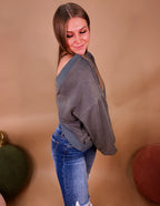 Cut it out top- Vintage moss