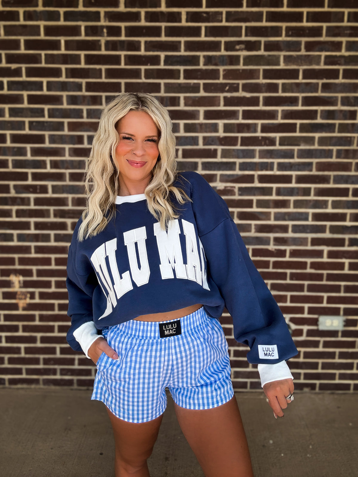 Varsity Blue Mockneck