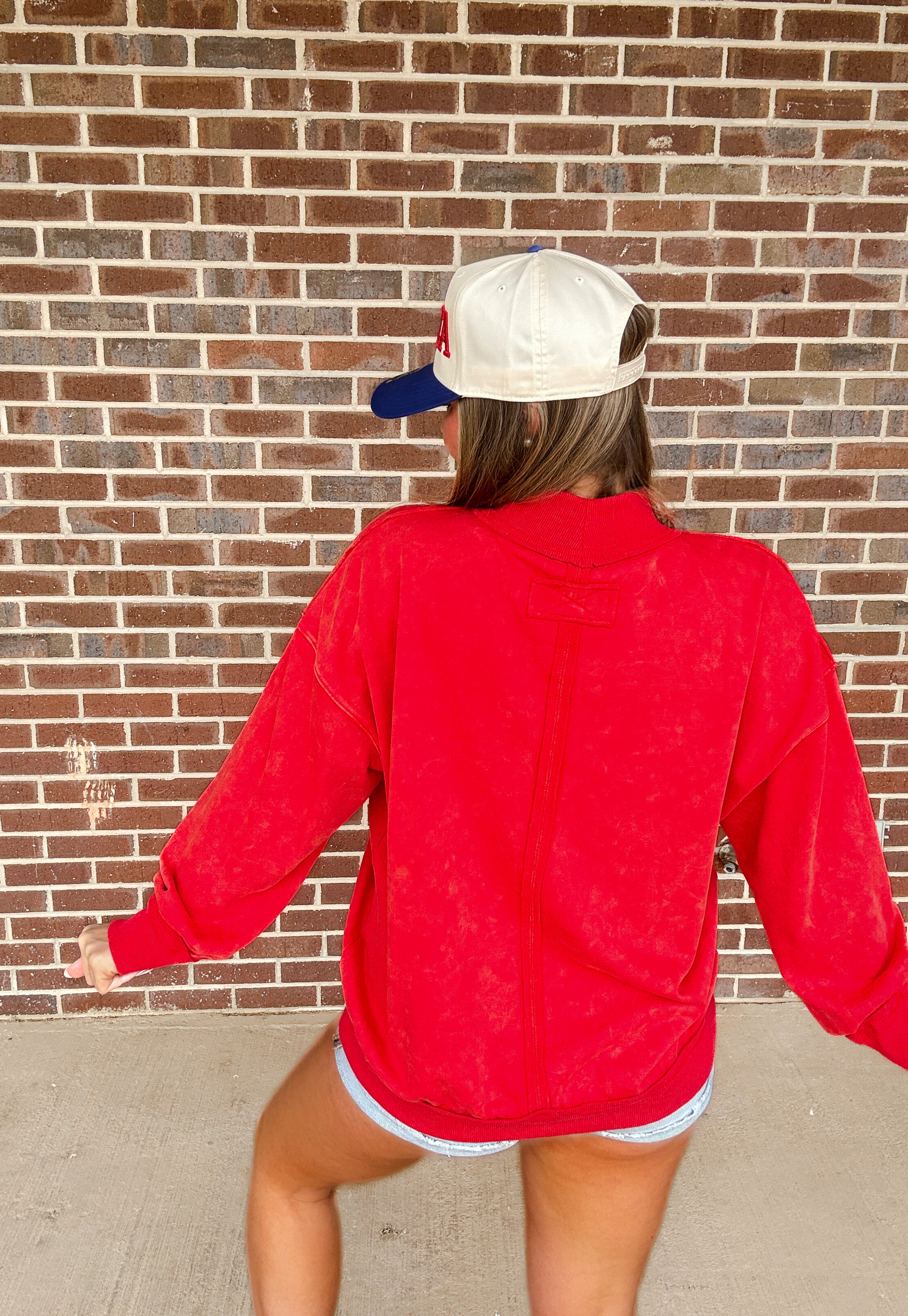 The Fancy Mockneck- Red
