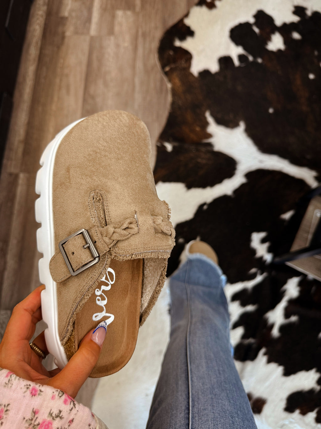 The Callie Platform Clogs- Taupe