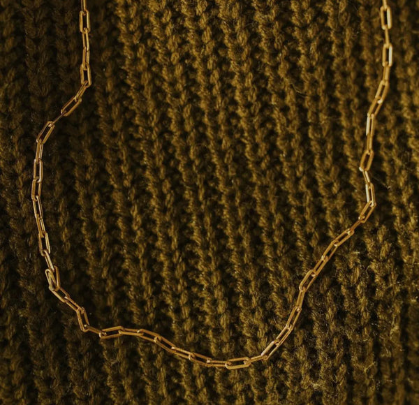 Madeline Gold Filled Paperclip Necklace