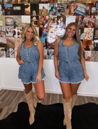 Thunder Bird Denim Romper
