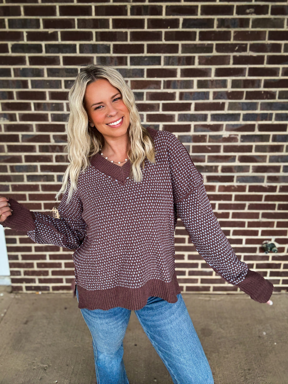The Everly Sweater- Chocolate