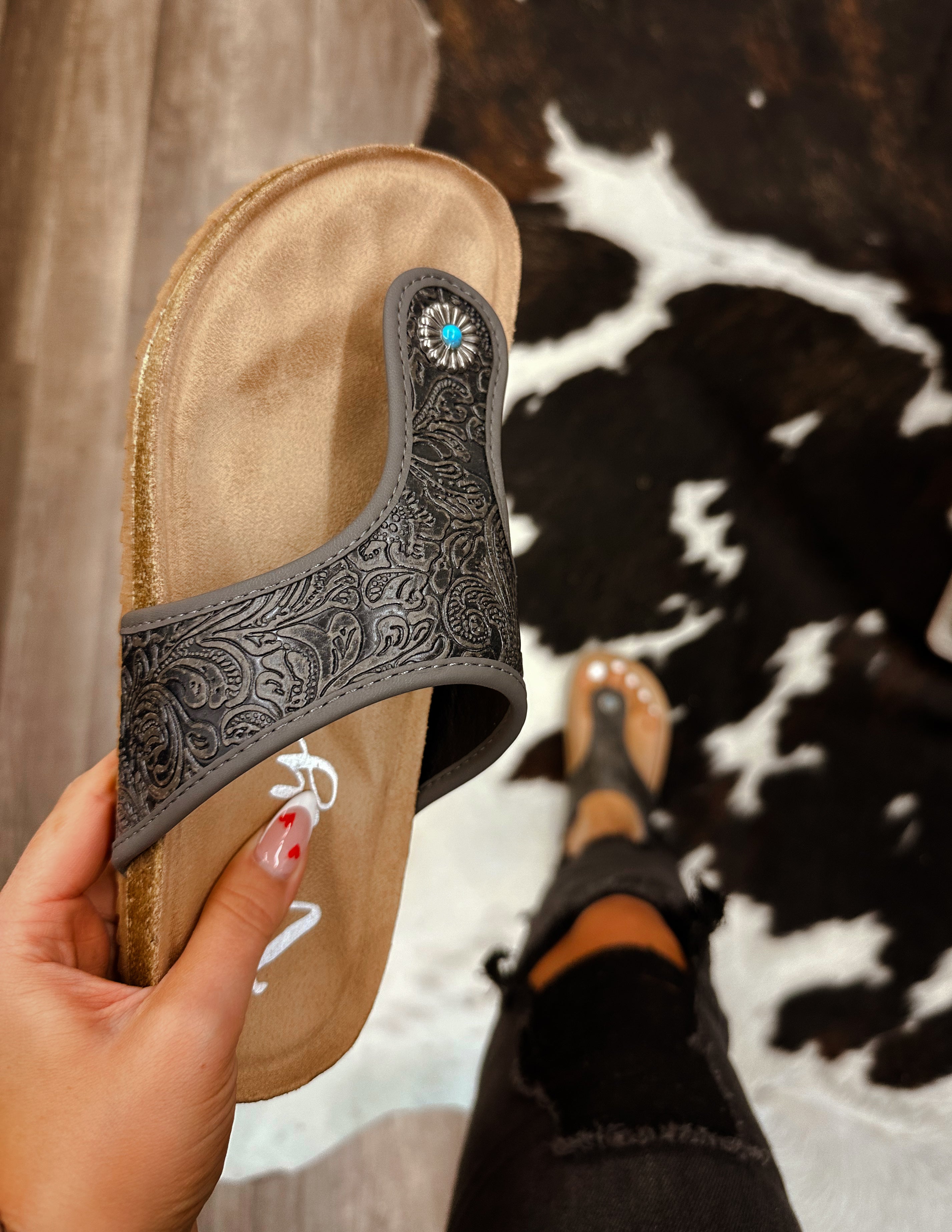 The Casanova Sandals- Grey