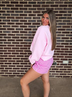 Bubble Gum Pink Mockneck