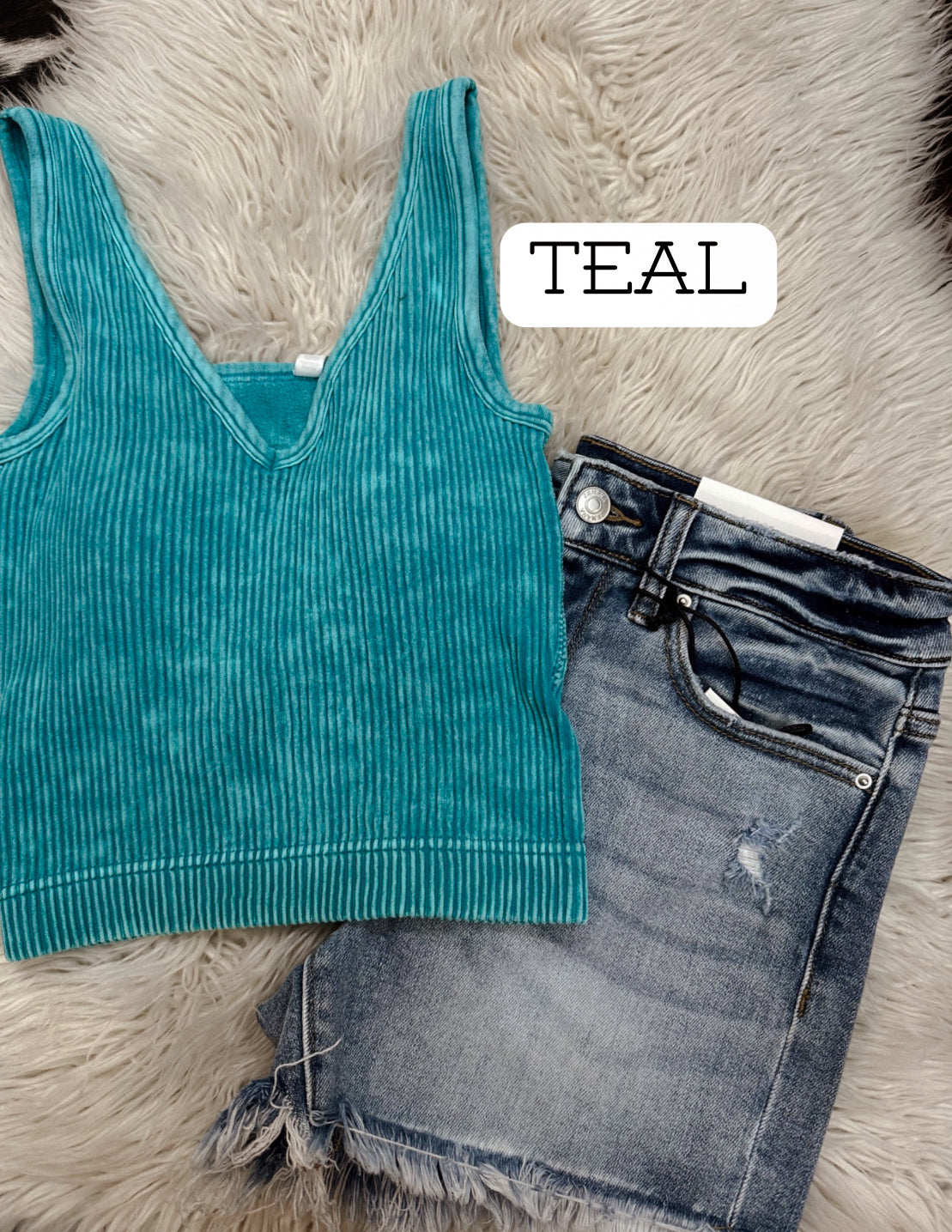 The Sunny seamless tank- teal