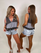 The Payten Top- Charcoal