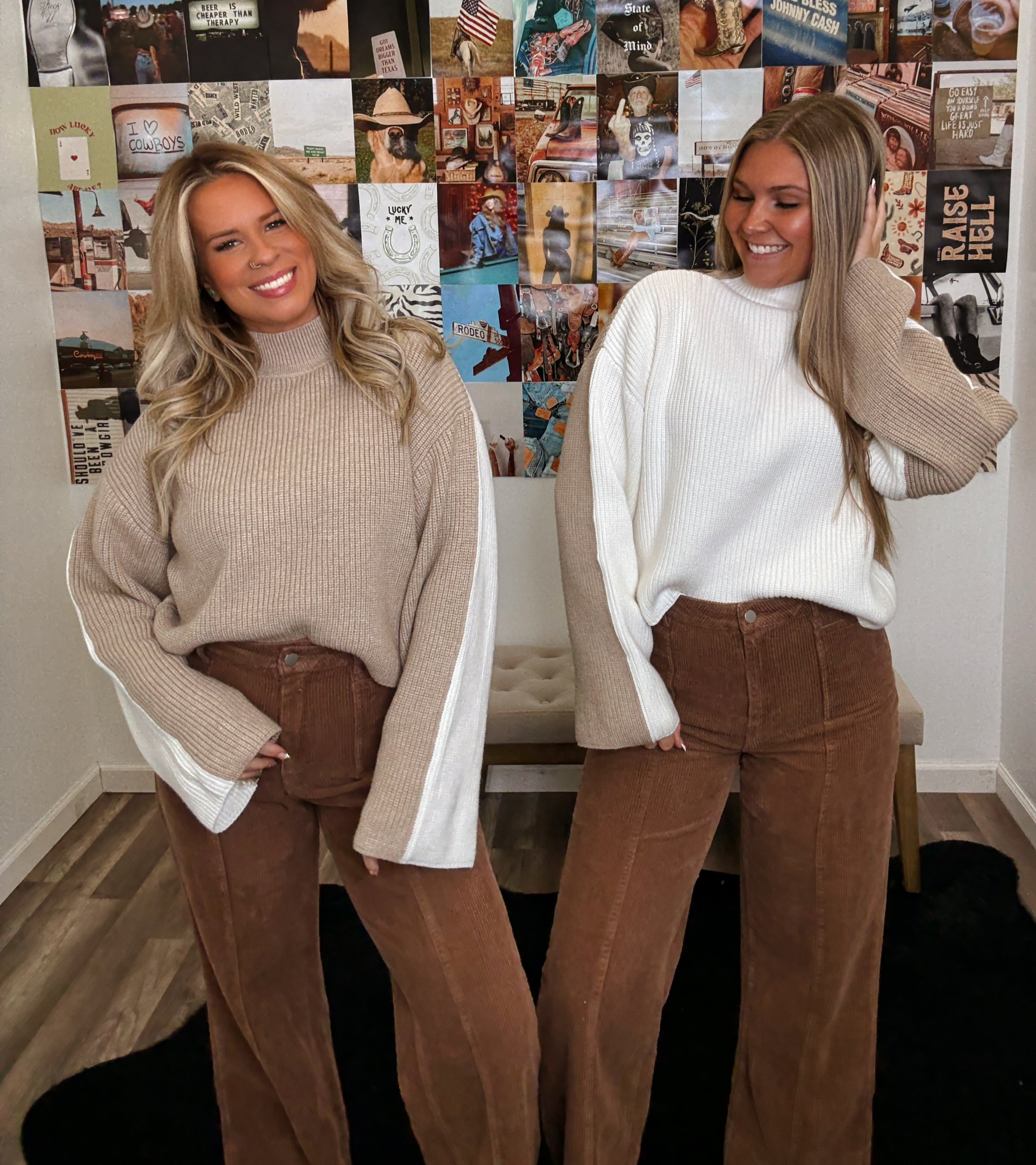 The Rainey Two Toned Sweater