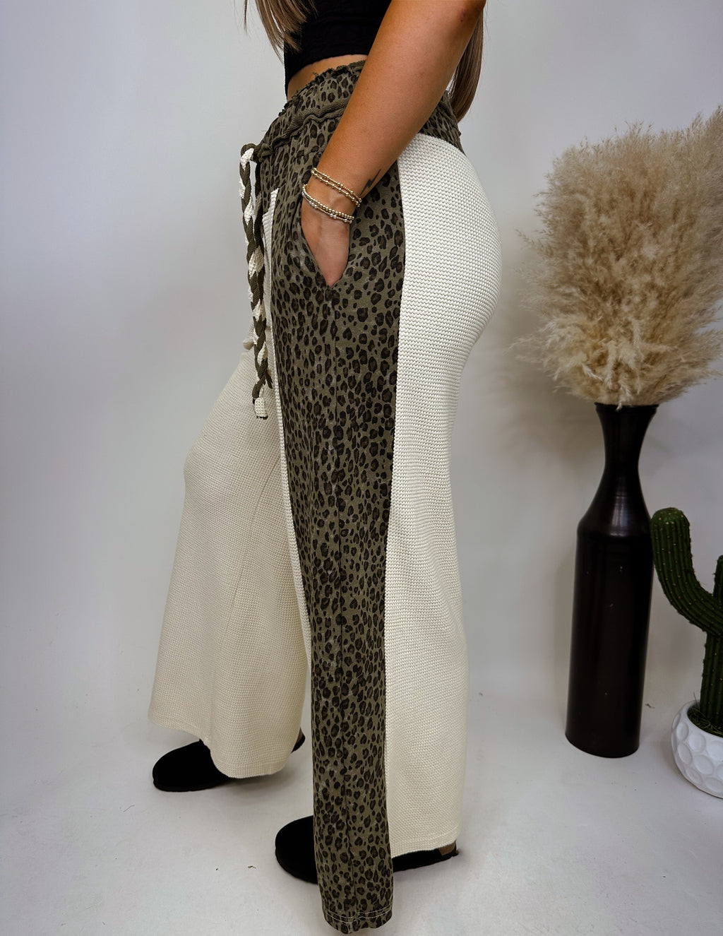 The Colt Leopard Wide Leg Pants
