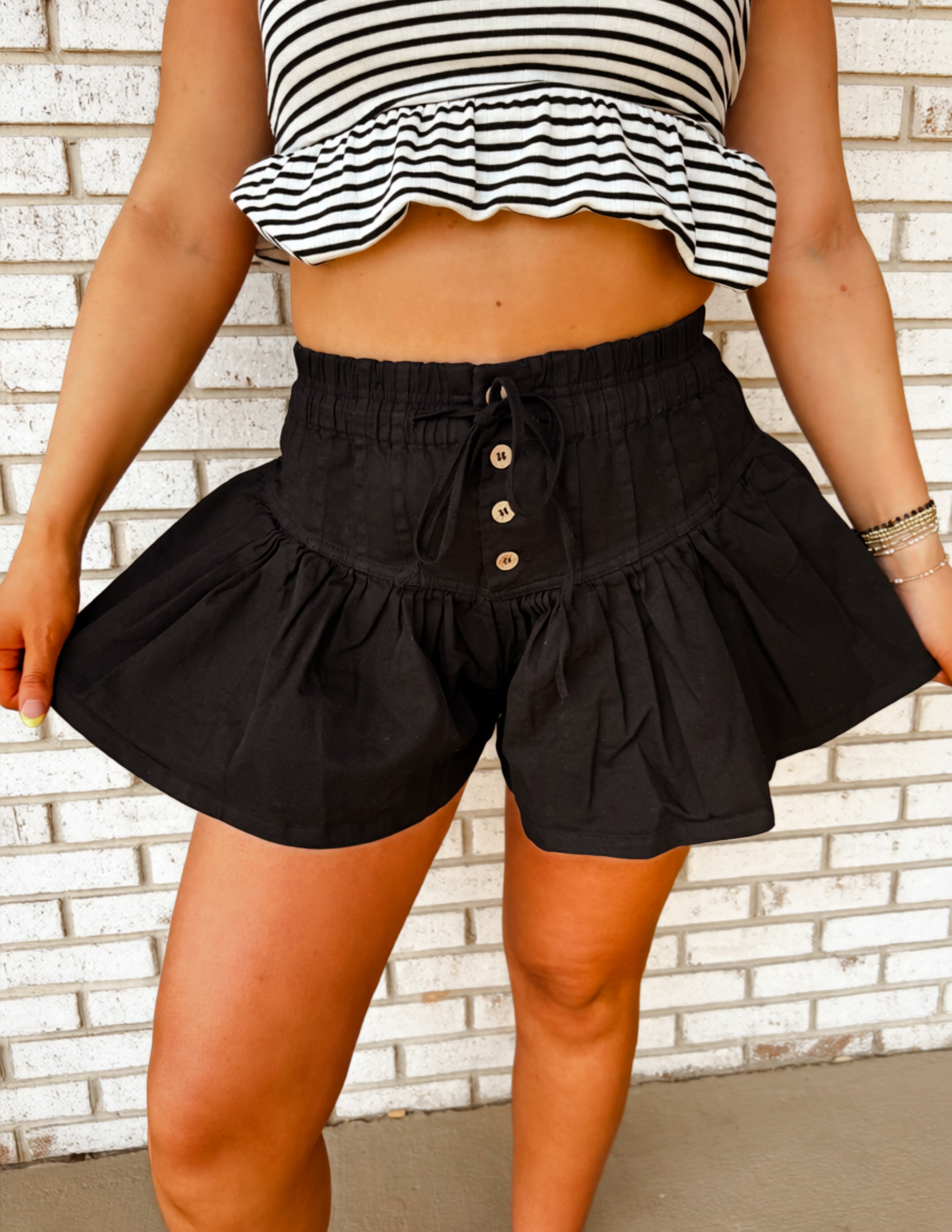 Denim Diaries Shorts- Black