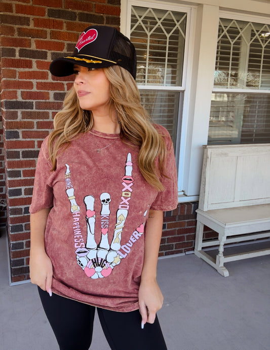 Skeleton Hand Graphic Top