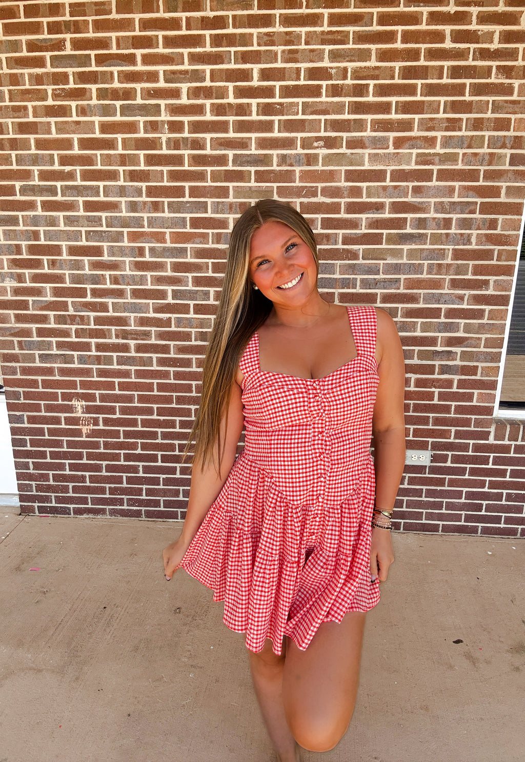 The Picnic Romper- Orange