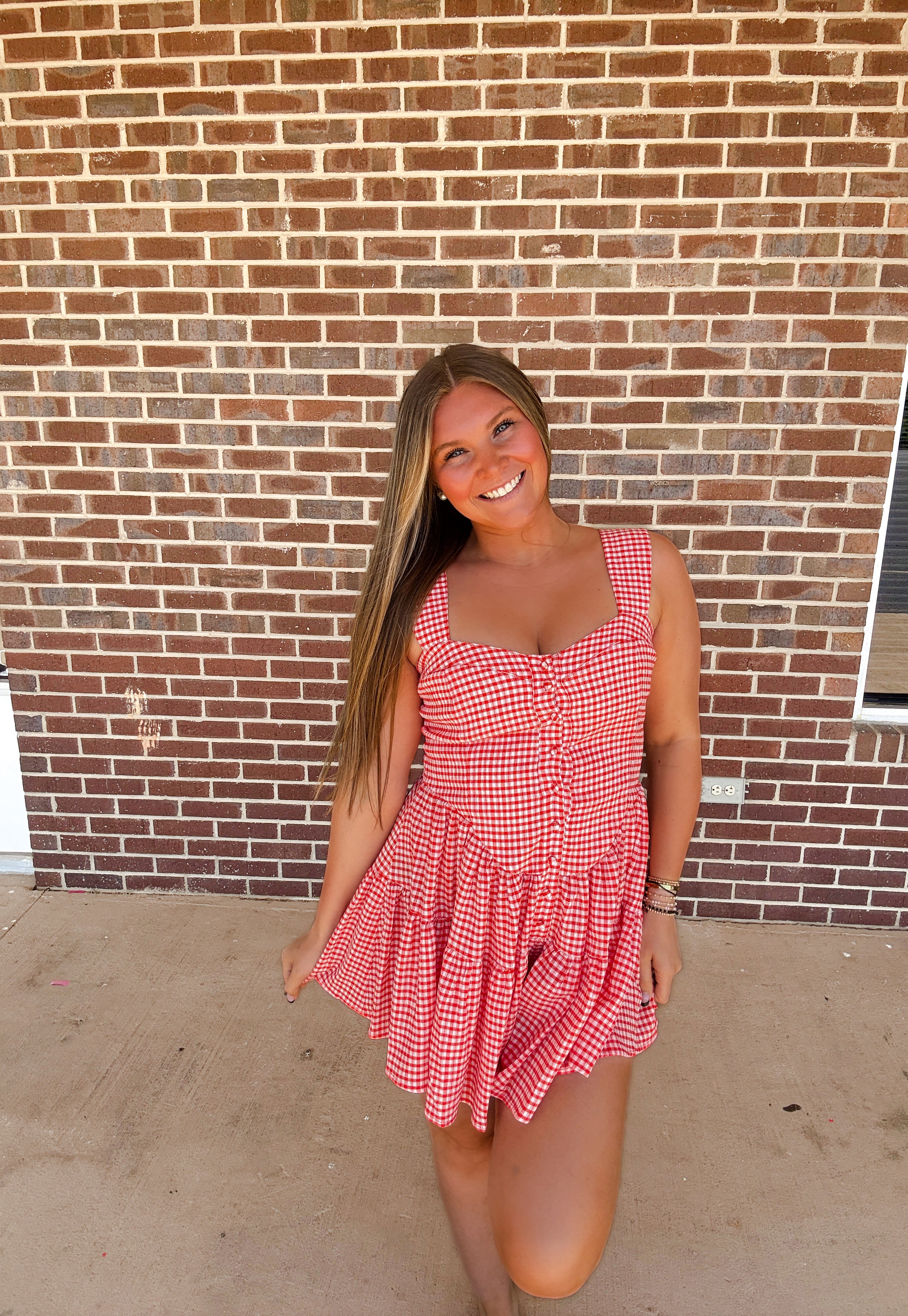 The Picnic Romper- Orange