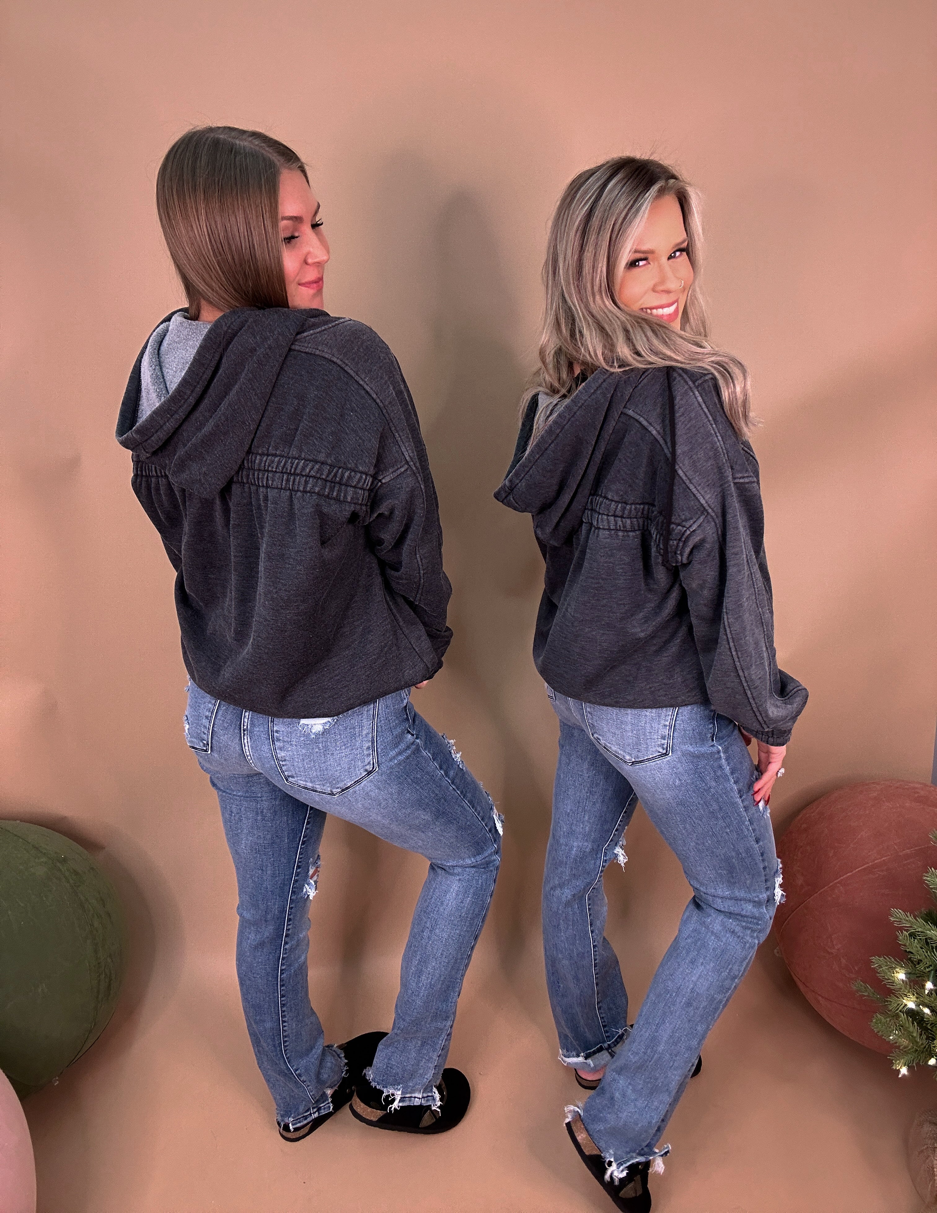 Bestie Girl Hoodie- Charcoal