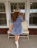 Raw edge oversized T- shirt dress