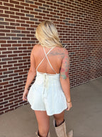 Warmer Days Romper- Ivory