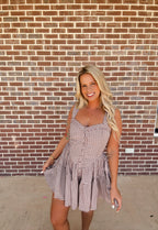 The Picnic Romper- Brown