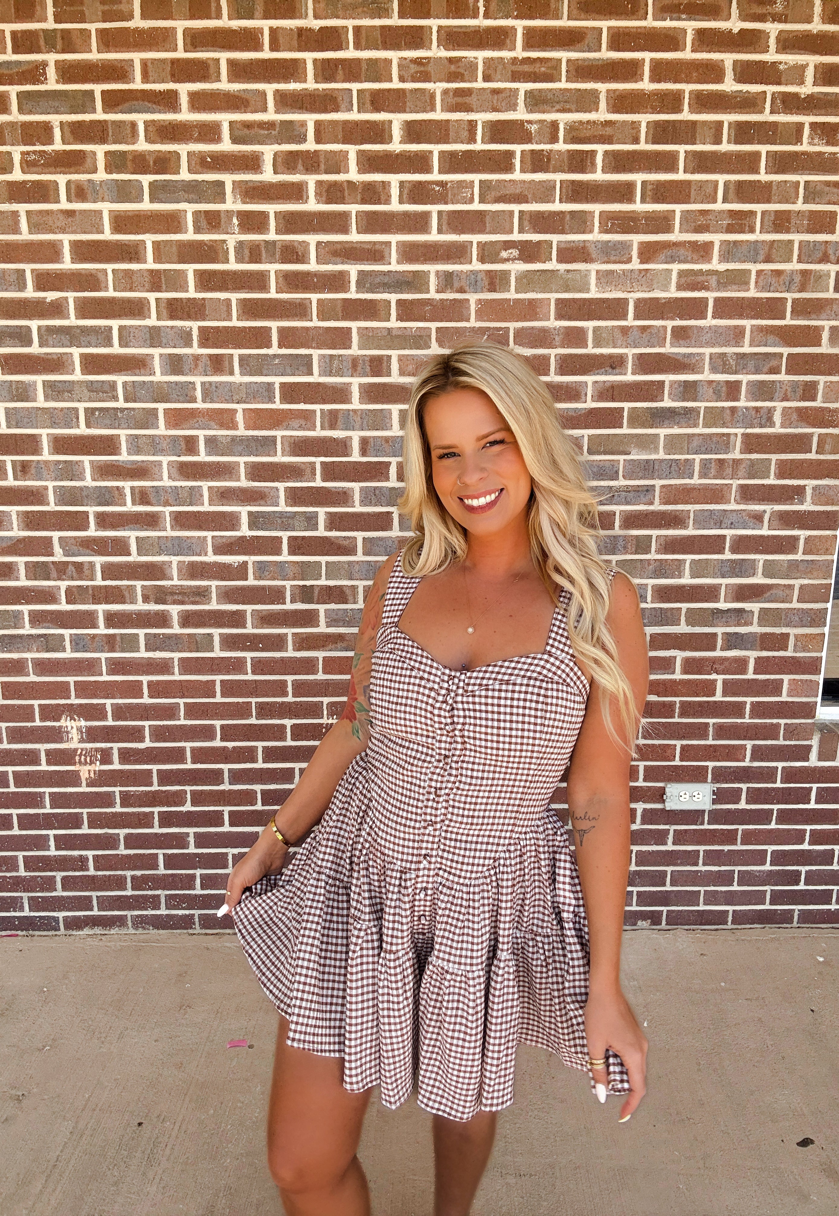 The Picnic Romper- Brown